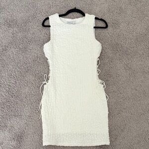 Petal & Pup Ivory Textured Mini Dress